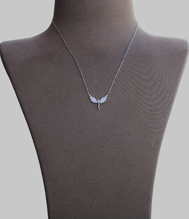 Gümüş Melek Kanat Kolye - Görsel 4