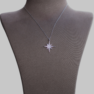 Gümüş Kutup Yıldızı Kolye - Görsel 2