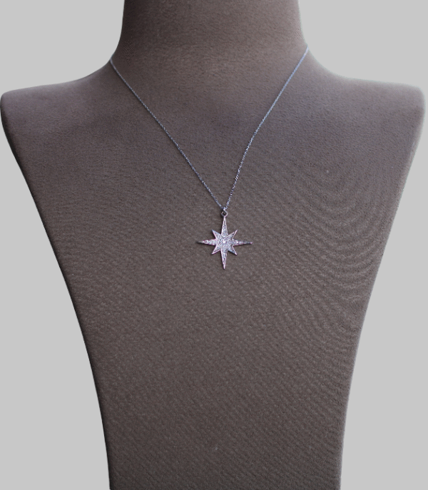 Gümüş Kutup Yıldızı Kolye