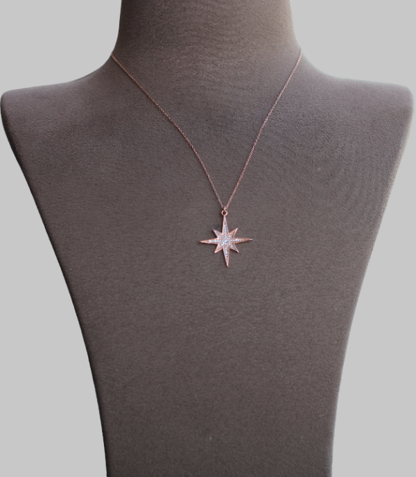 Gümüş Kutup Yıldızı Kolye