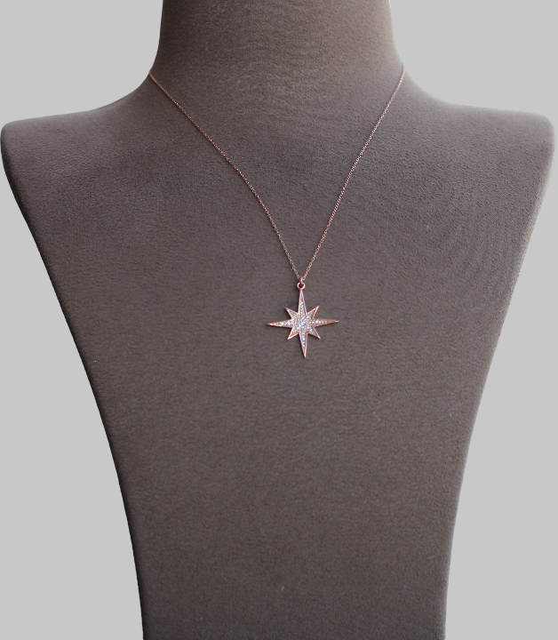 Gümüş Kutup Yıldızı Kolye - Görsel 3
