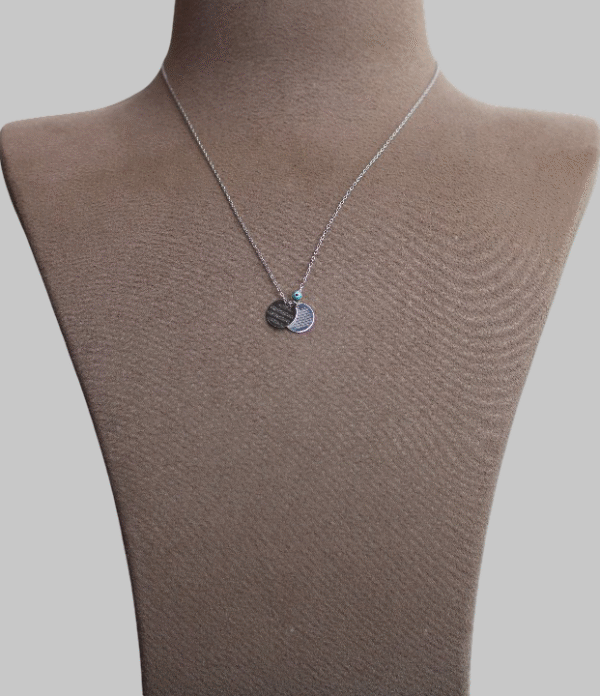 Gümüş Yuvarlak Ayetel Kürsi Kolye