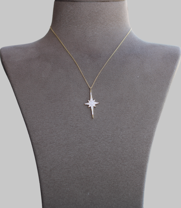 Gümüş Kuzey Yıldızı Kolye