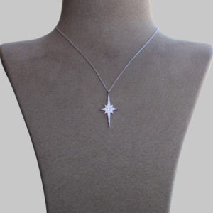 Gümüş Kuzey Yıldızı Kolye - Görsel 2