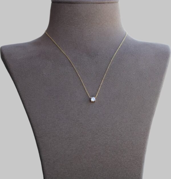 Gümüş Tek Taş Kolye