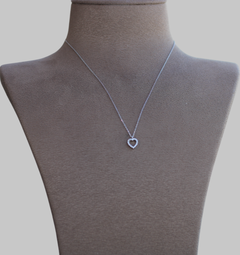 Gümüş Minimal Kalp Kolye - Görsel 2