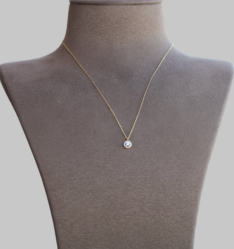 Gümüş Taşlı Kolye - Görsel 1