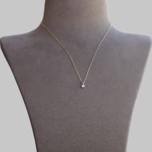 Gümüş Mine Taşlı Yıldız Kolye