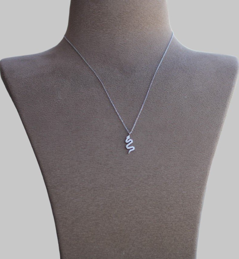 Gümüş Yılan Kolye - Görsel 2