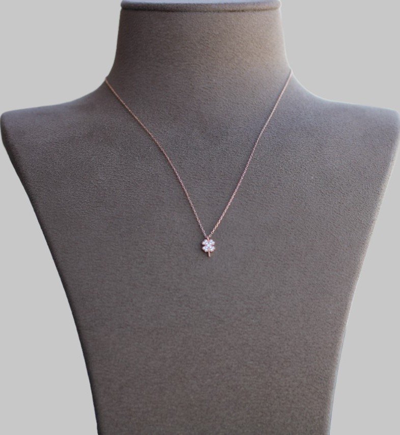 Gümüş Yonca Kolye - Görsel 3