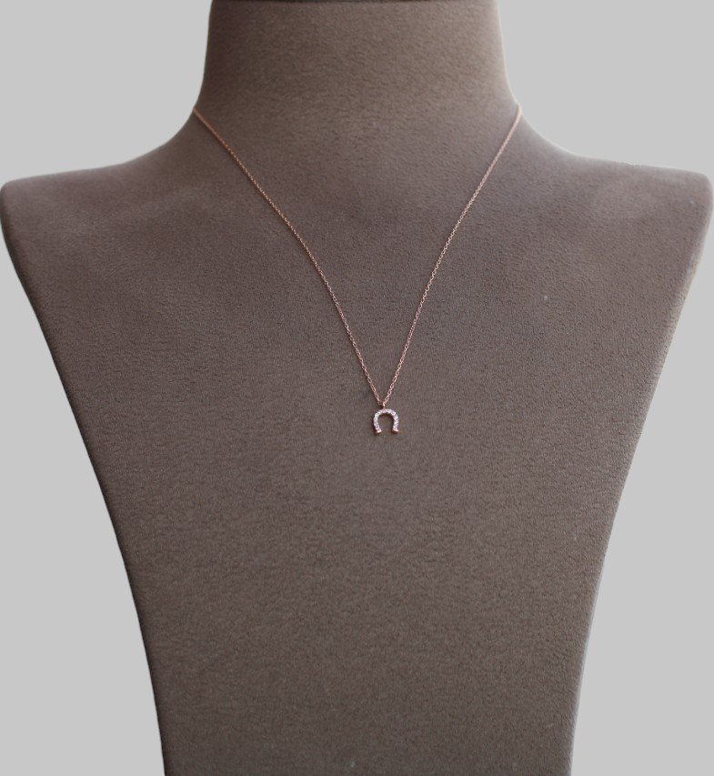 Gümüş At Nalı Kolye - Görsel 3