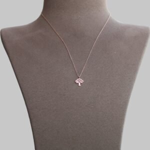 Gümüş Taşlı Hayat Ağacı Kolye - Görsel 3