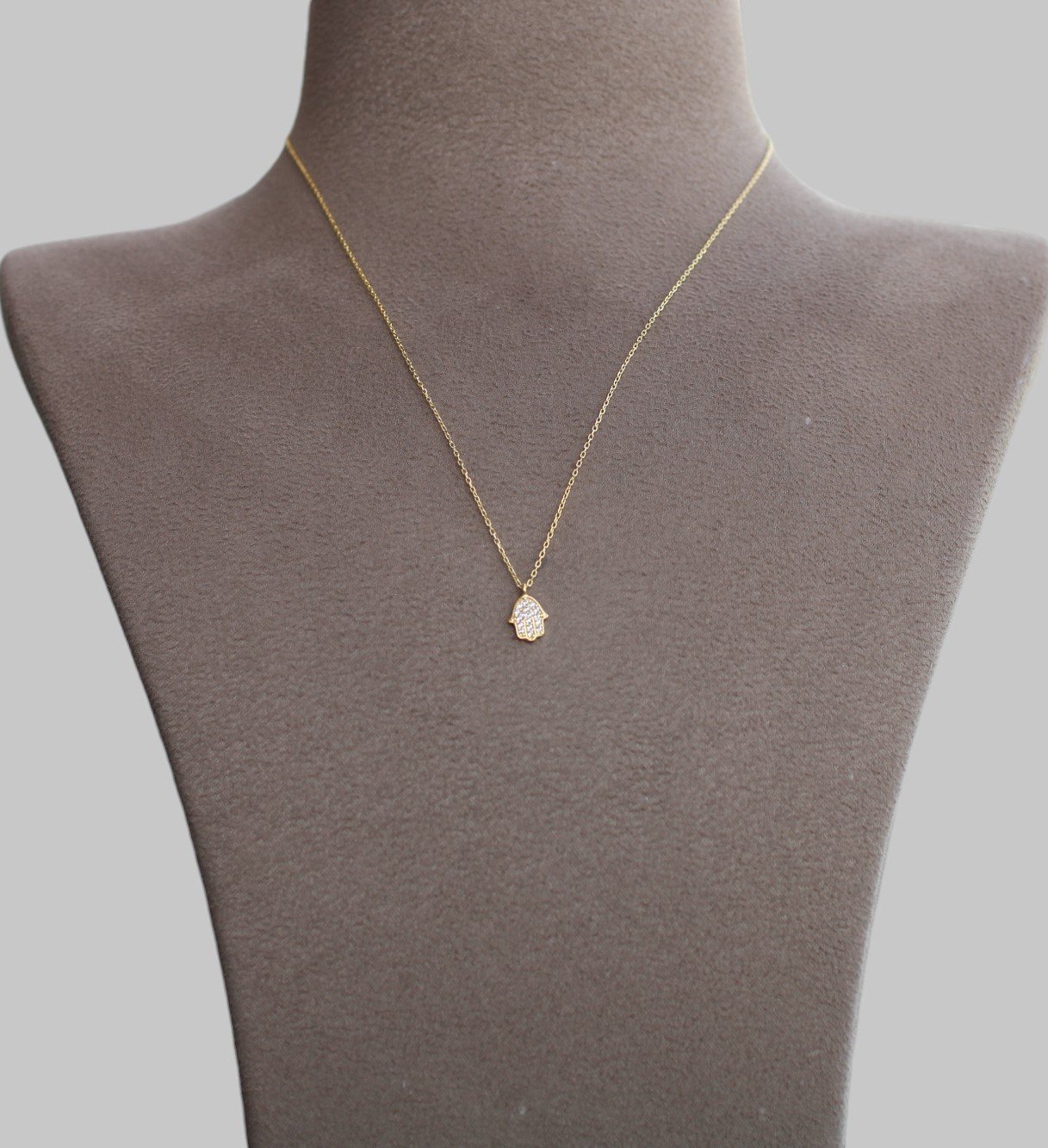 Gümüş Fatma Ana Eli Kolye - Görsel 1