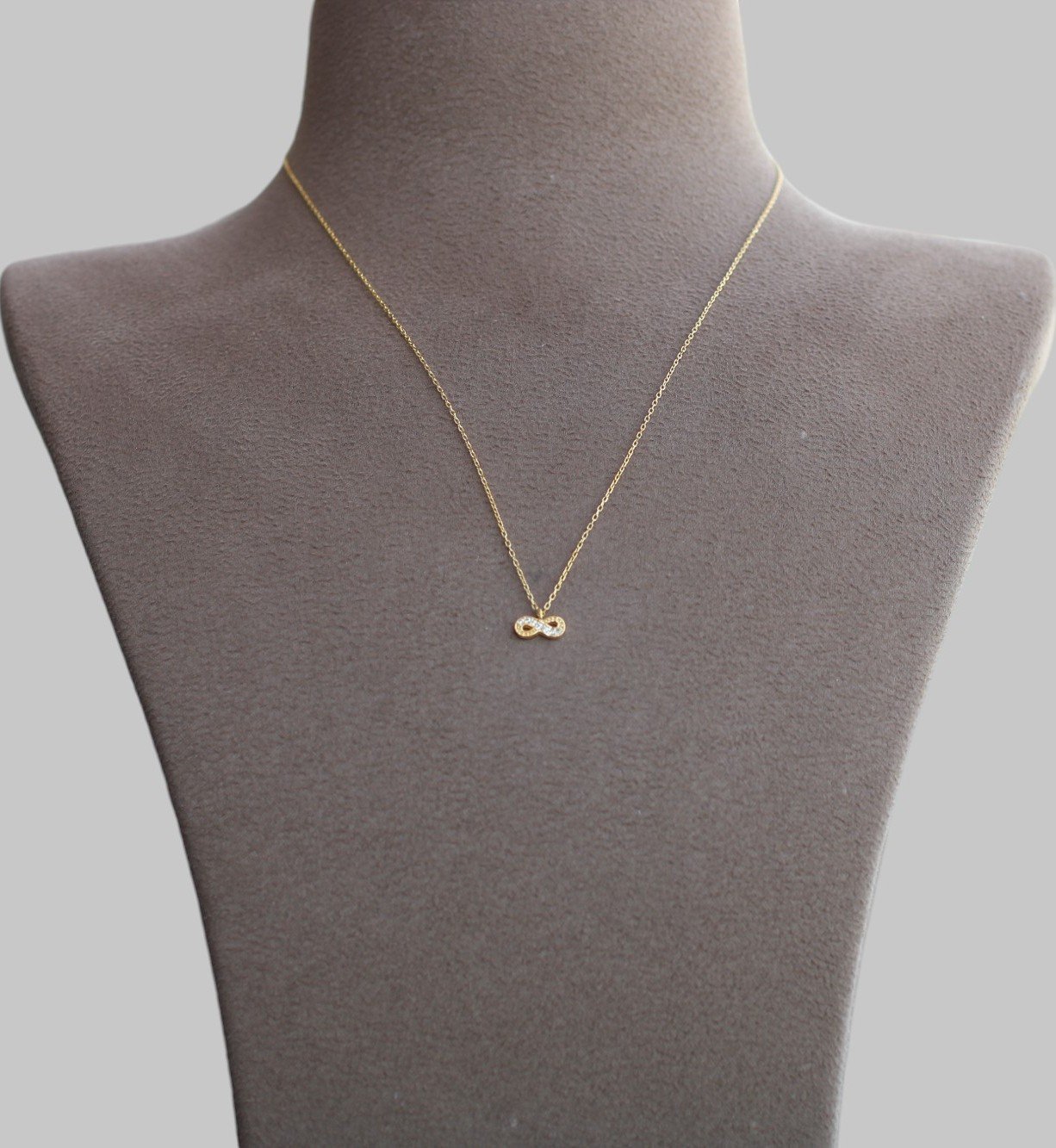 Gümüş Minimal Sonsuzluk Kolye - Görsel 1