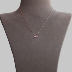 Gümüş Minimal Sonsuzluk Kolye - Görsel 3