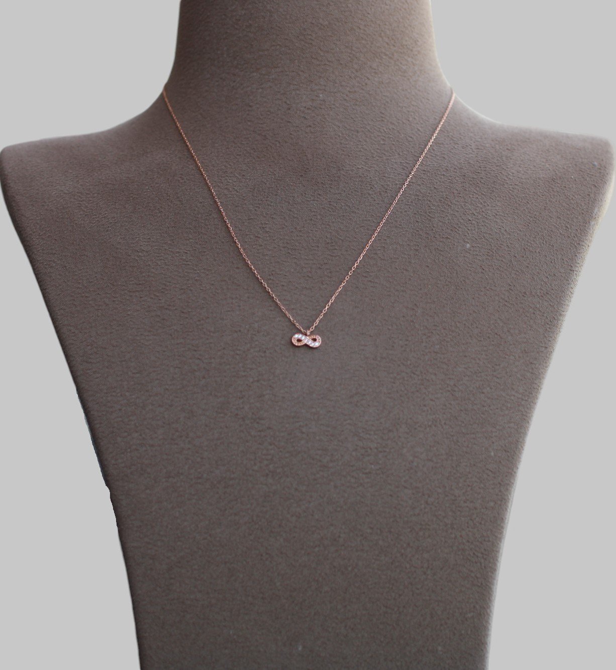 Gümüş Minimal Sonsuzluk Kolye - Görsel 3