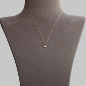 Gümüş Gömme Tek Taş Kolye