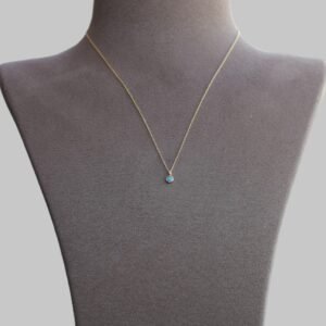 Gümüş Mavi Taşlı Kolye