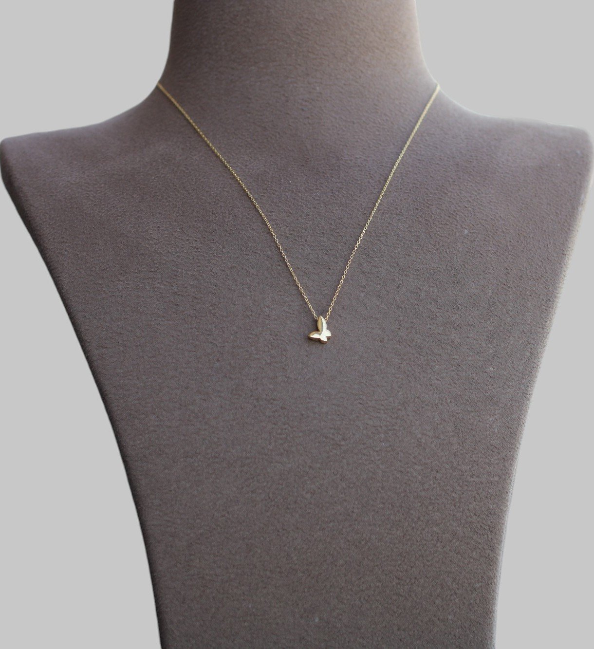 Gümüş Kelebek Kolye - Görsel 1