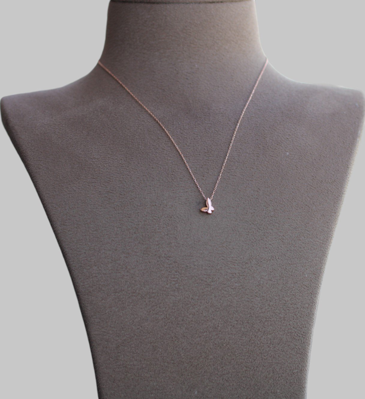 Gümüş Kelebek Kolye - Görsel 3