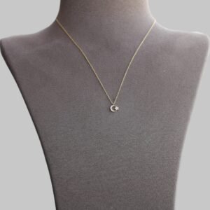 Gümüş Ay Yıldız Kolye