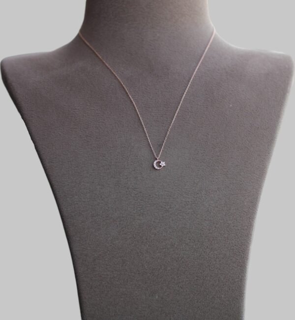 Gümüş Ay Yıldız Kolye