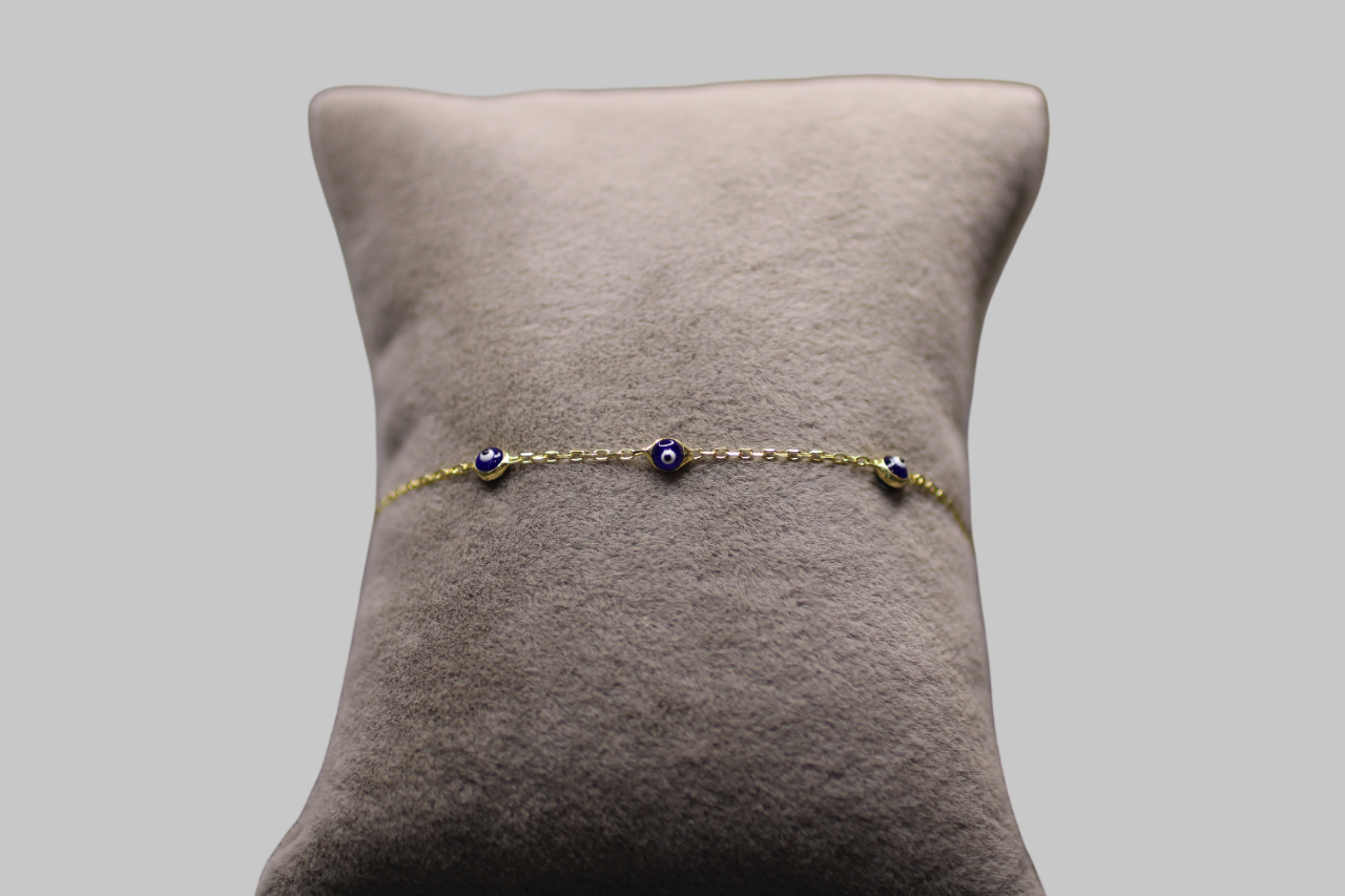 Gümüş Nazar Boncuğu Bileklik - Görsel 1