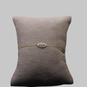 Gümüş Mavi Taşlı Göz Bileklik