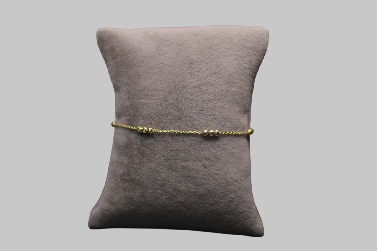 Gümüş Top Detaylı Zincir Bileklik - Görsel 1