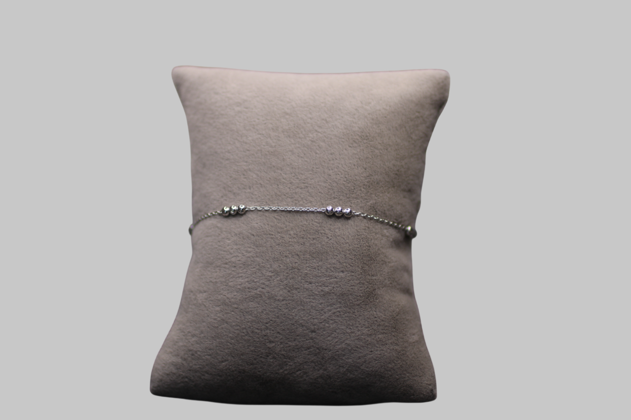 Gümüş Top Detaylı Zincir Bileklik - Görsel 2