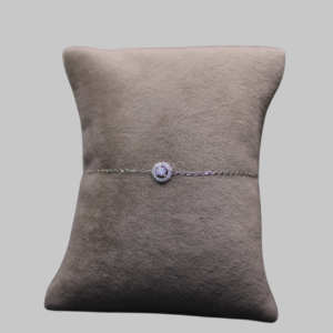 Gümüş Tek Taş Bileklik - Görsel 2