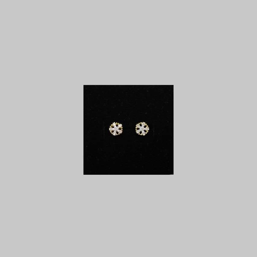 Gümüş Kar Tanesi Küpe - Görsel 1