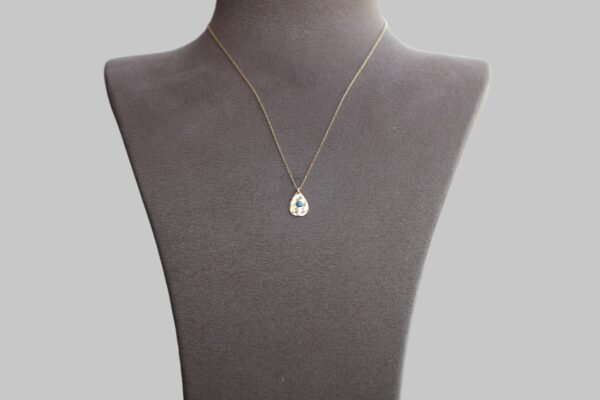 Gümüş Damla Nazar Boncuğu Kolye