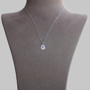 Gümüş Damla Nazar Boncuğu Kolye - Görsel 2