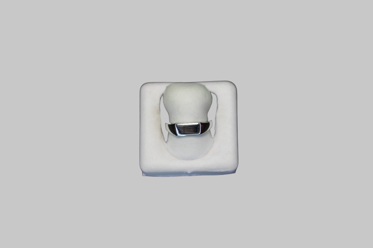 Gümüş Dikdörtgen Ayarlanabilir Yüzük - Görsel 2