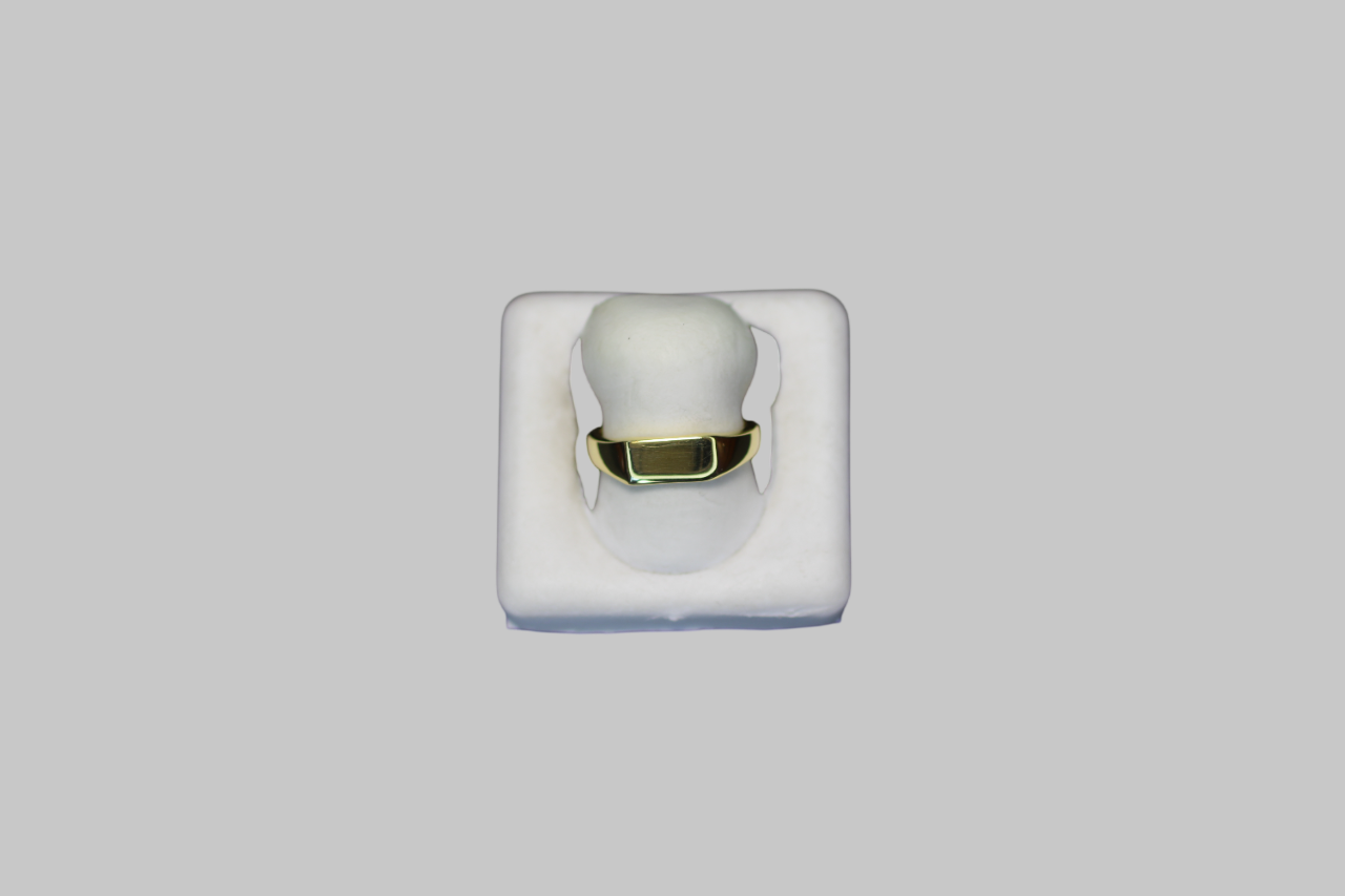 Gümüş Dikdörtgen Ayarlanabilir Yüzük - Görsel 1