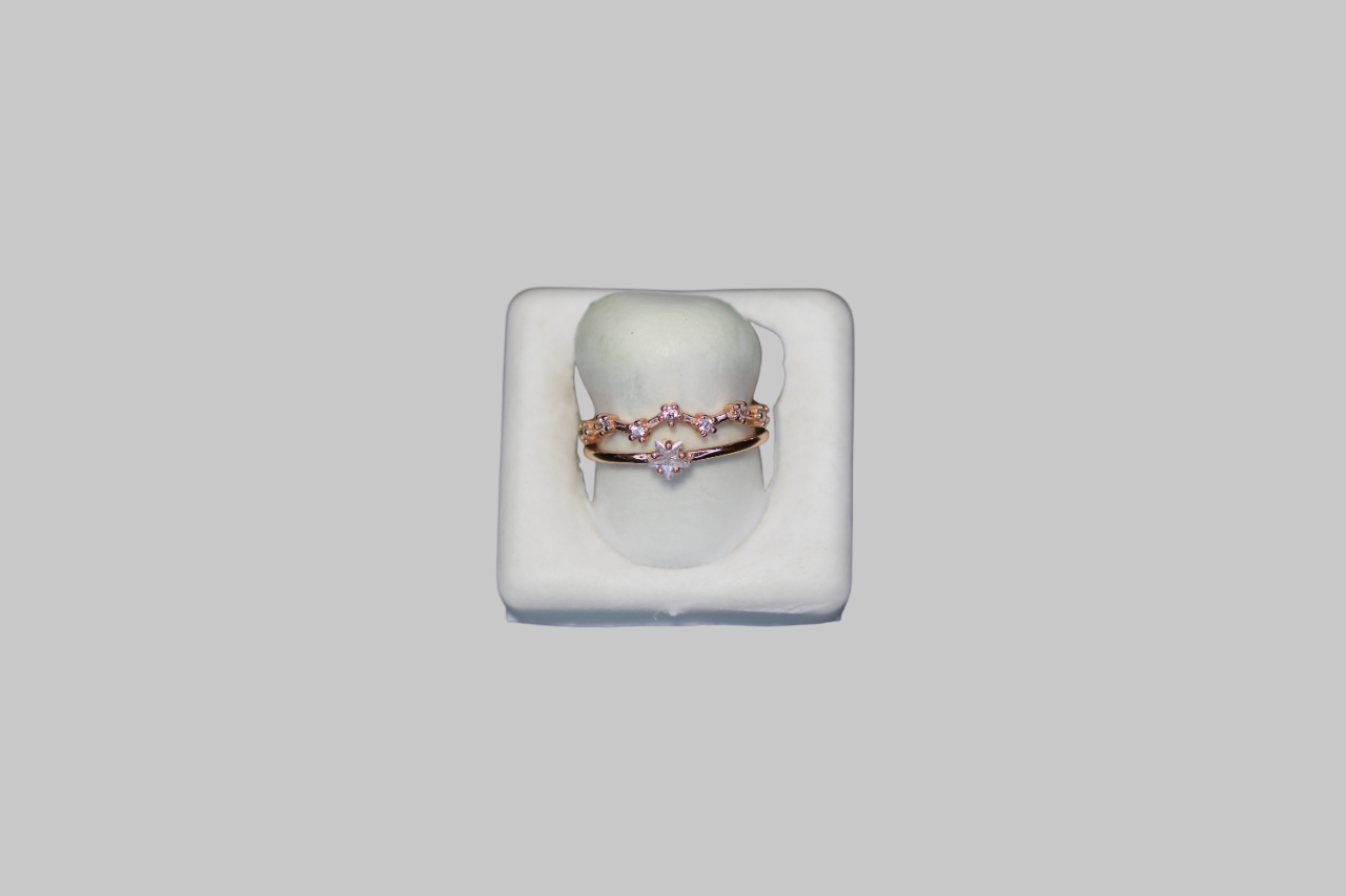 Gümüş Yıldız Ayarlanabilir Yüzük - Görsel 3