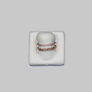 Gümüş Gurmet Zincir Ayarlanabilir Taşlı Yüzük - Görsel 3