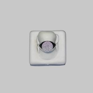 Gümüş Yuvarlak Ayarlanabilir Taşlı Yüzük - Görsel 2