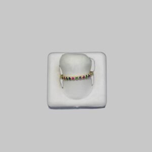 Gümüş Renkli Taşlı Tam Tur Yüzük