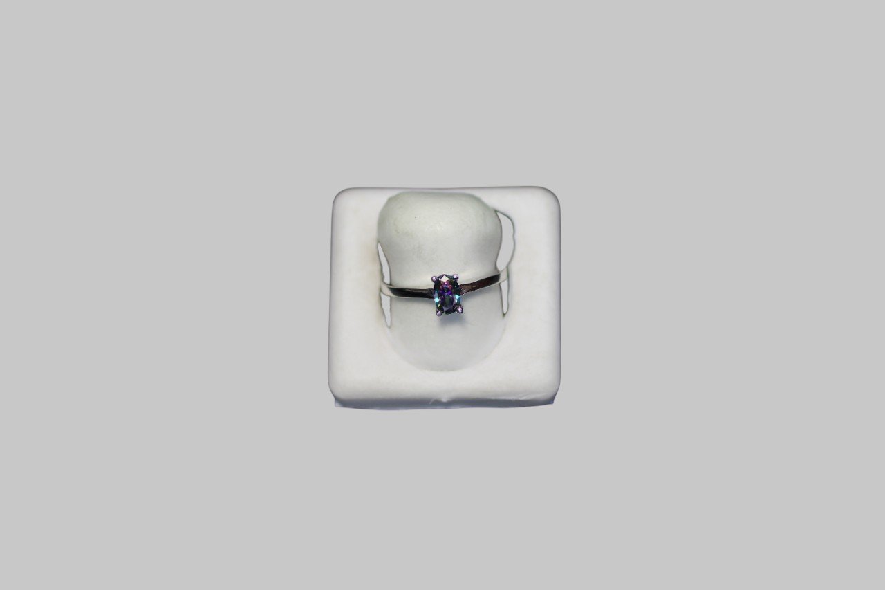 Gümüş Elips Taşlı Yüzük - Görsel 3