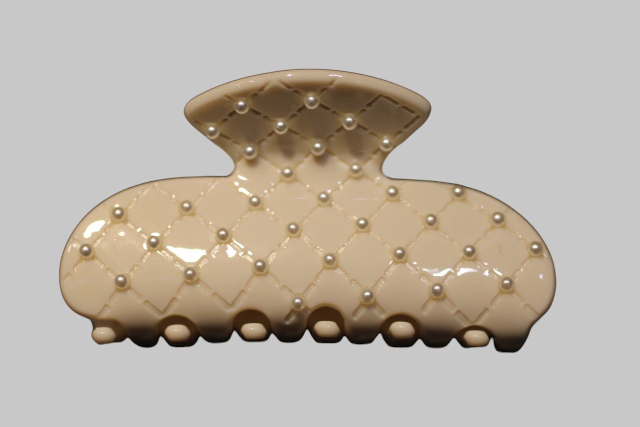 İnci Detaylı Küçük Kemik Toka - Görsel 1