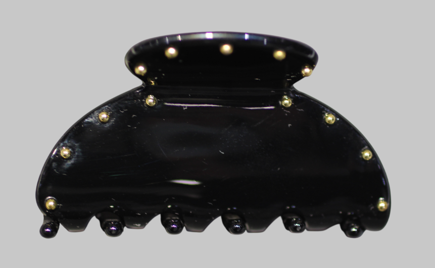 Gold Top Detaylı Küçük Kemik Toka - Görsel 4