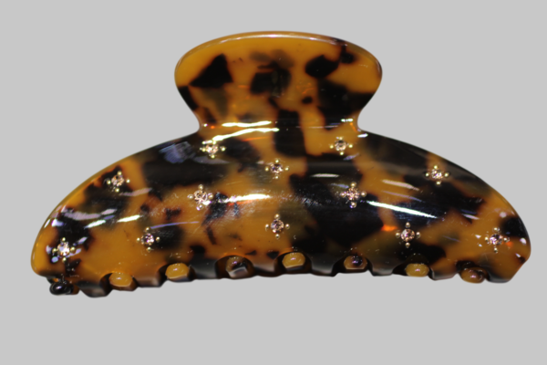 Leopar Desenli Taşlı Kemik Toka