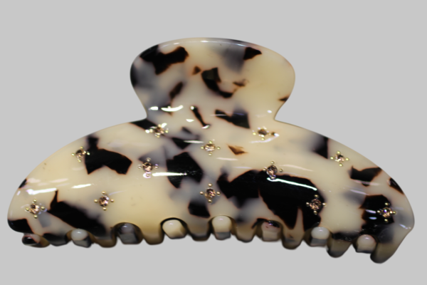 Leopar Desenli Taşlı Kemik Toka